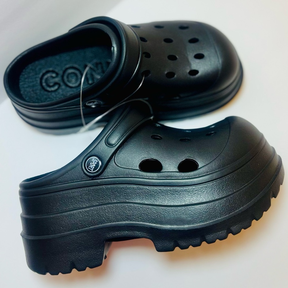 Trendy Black Platform Clogs Size US 8.5-9.5 | EU 40-41 | NWT - Picture 10 of 12